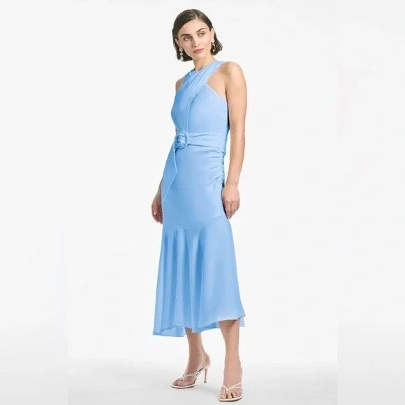 Sachin & Babi NWT Naomi Halter Midi Dress in Chambray Blue MSRP $650 - Picture 5 of 6